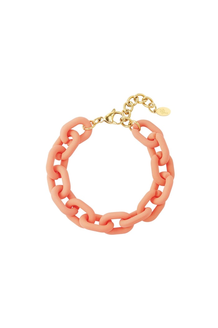 Acrylic chain bracelet colorful Pink 