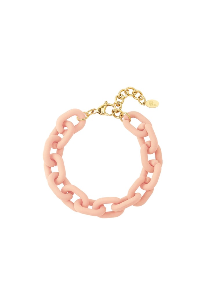 Acrylic chain bracelet colorful Pale Pink 