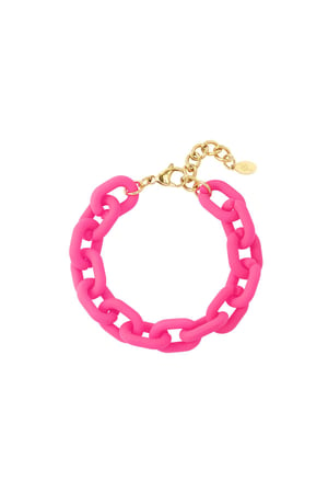 Acryl-Kettenarmband bunt Fuchsia h5 