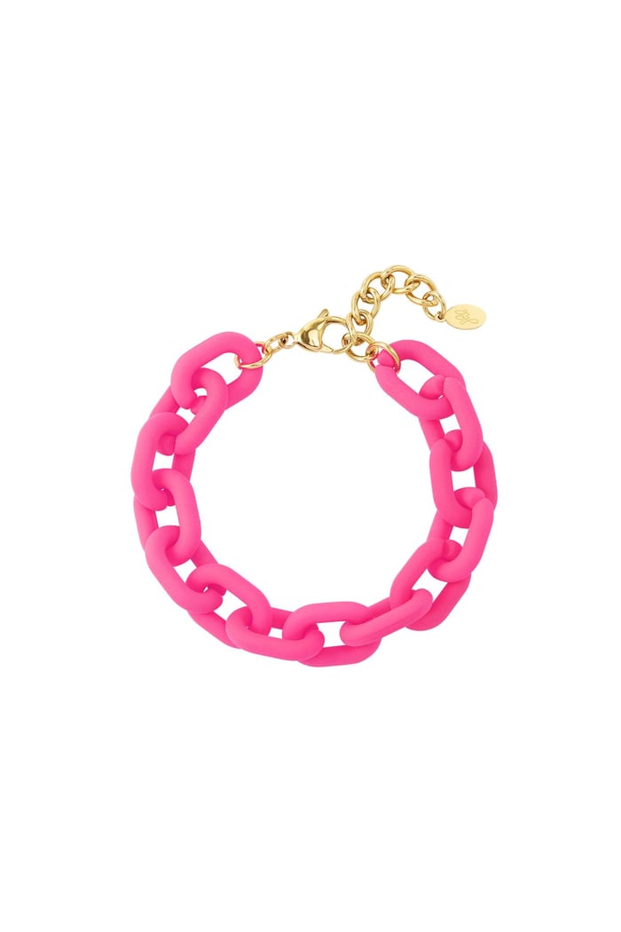 Acryl-Kettenarmband bunt Fuchsia 