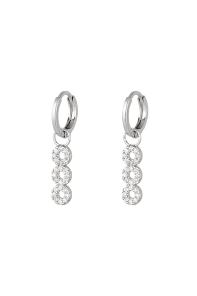 Earrings three circles - Sparkle collection Gold Color Copper h5 