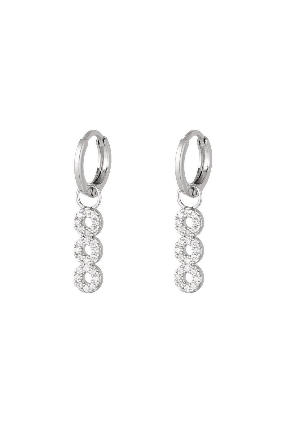 Earrings three circles - Sparkle collection Gold Color Copper 