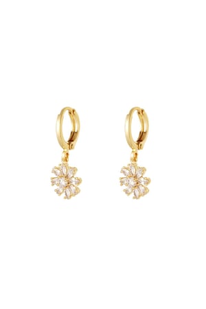 Earrings flower - Sparkle collection Gold Color Copper h5 