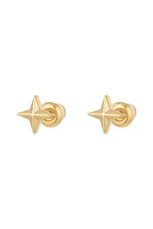 Ear Studs Star - Sparkle Collection Gold Color Copper h5 