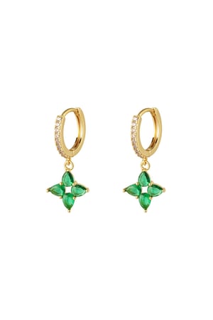 Earrings star - Sparkle collection Green Copper h5 