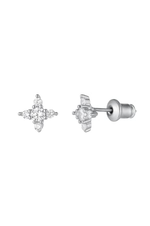 Ear Studs Star - Sparkle Collection Silver Color Copper h5 