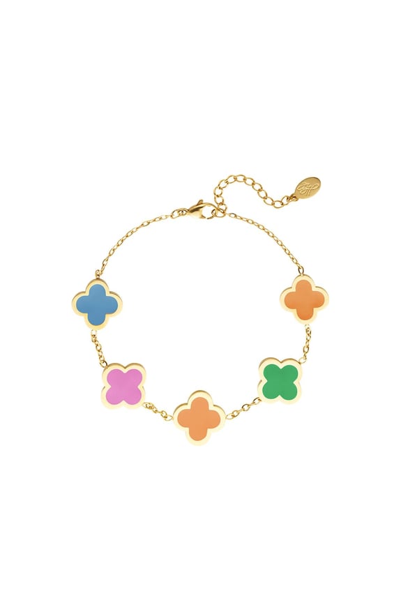 Armband Glück Goldfarbe Edelstahl