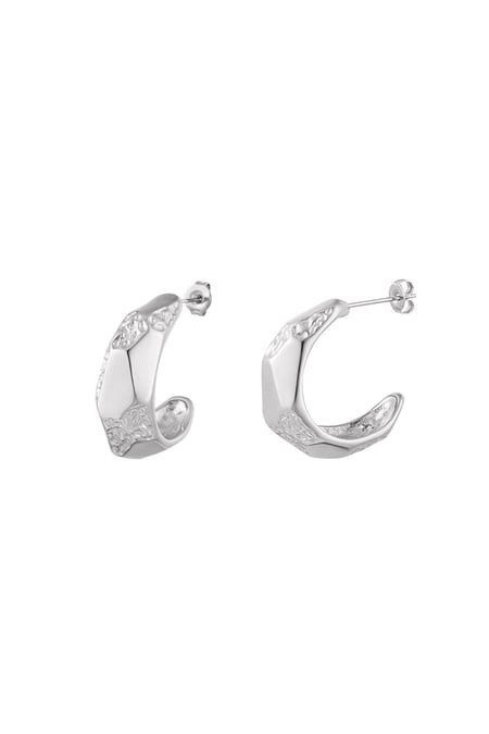 Boucles d'oreilles abstraites Argenté Acier inoxydable