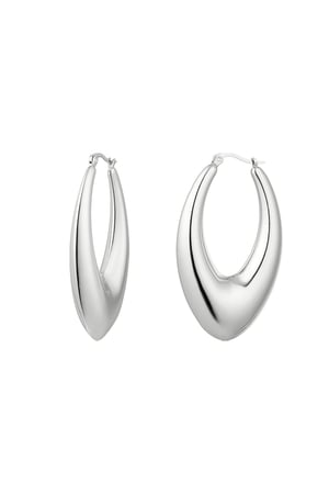 Earrings stainless steel chic small Silver color h5 