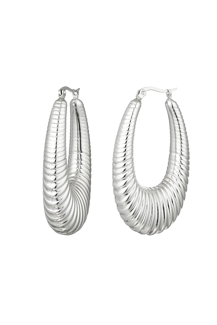 Earrings stainless steel chic medium Silver color 