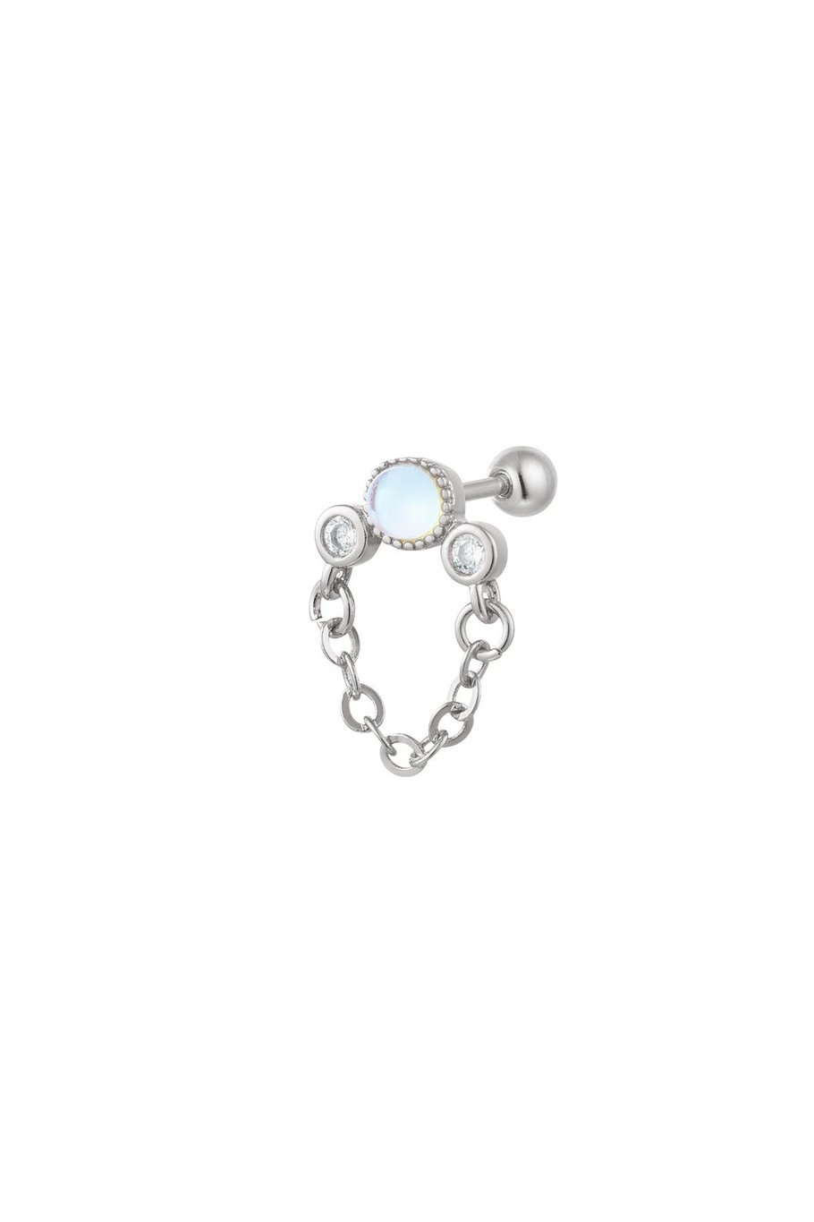Piercing mit Kette - Kollektion Sparkle Orange & Goldfarbe Kupfer 