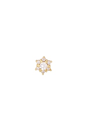 Piercing flower - Sparkle collection Gold Color Copper h5 