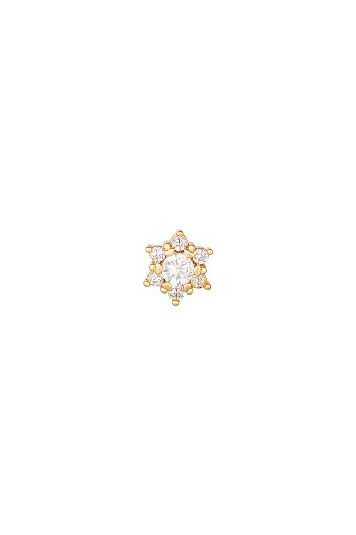 Piercing flower - Sparkle collection Gold Color Copper 