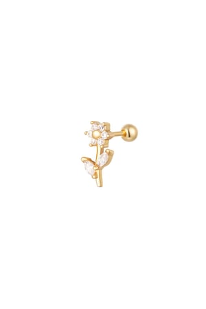 Piercing large flower - Sparkle collection Gold Color Copper h5 