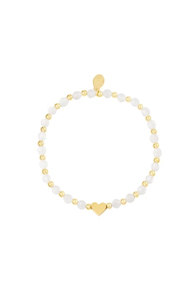 Perlenarmband mit Perlen Rosè & Goldfarbe Edelstahl h5 