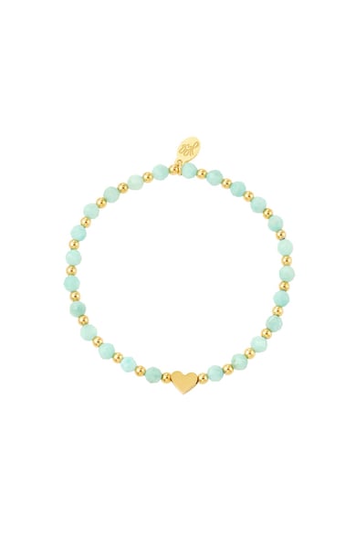 Perlenarmband mit Perlen Rosè & Goldfarbe Edelstahl (Pack with plastic bag) h5 