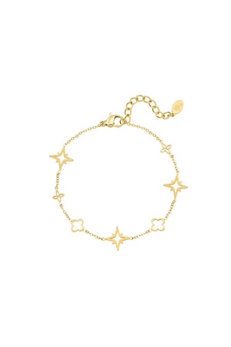 Bracelet with charms Gold Color Stainless Steel