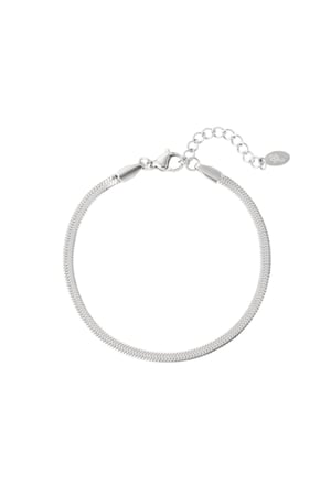 Armband einfach Silber Edelstahl h5 