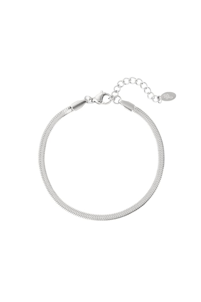 Armband einfach Silber Edelstahl 