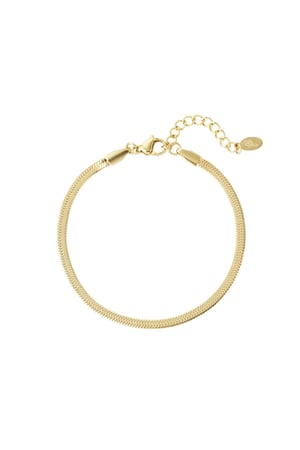 Armband einfach Goldfarbe Edelstahl h5 