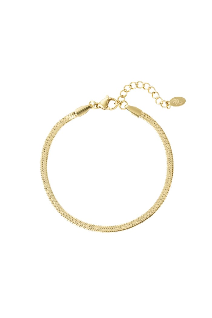 Armband einfach Goldfarbe Edelstahl 