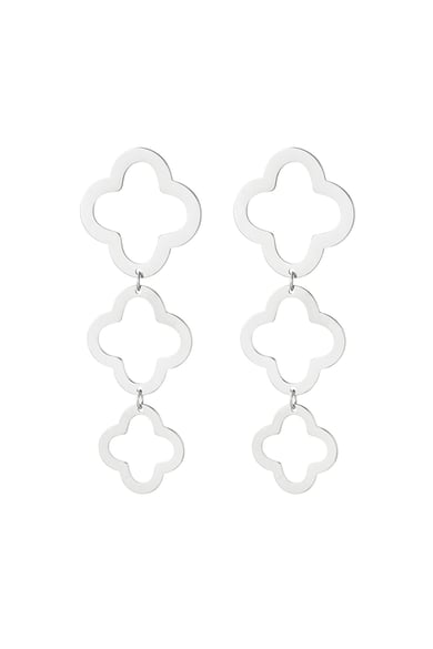 Statement earrings clovers Gold Color Stainless Steel h5 