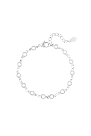 Link bracelet circles Silver Color Stainless Steel h5 