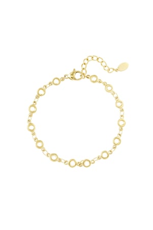 Link bracelet circles Gold Color Stainless Steel h5 