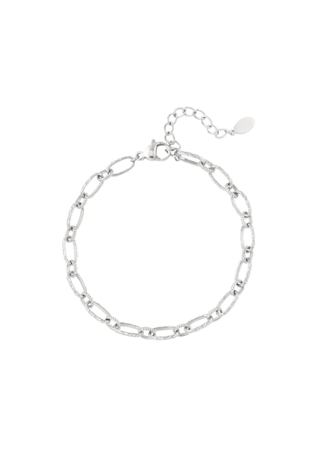 Link bracelet subtle Silver Color Stainless Steel