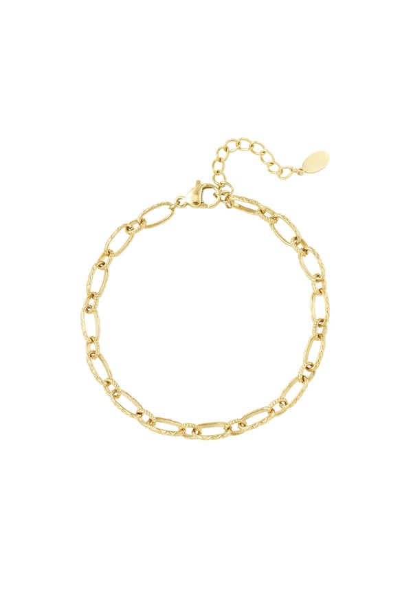 Bracelet lien subtil Couleur or Acier inoxydable 2