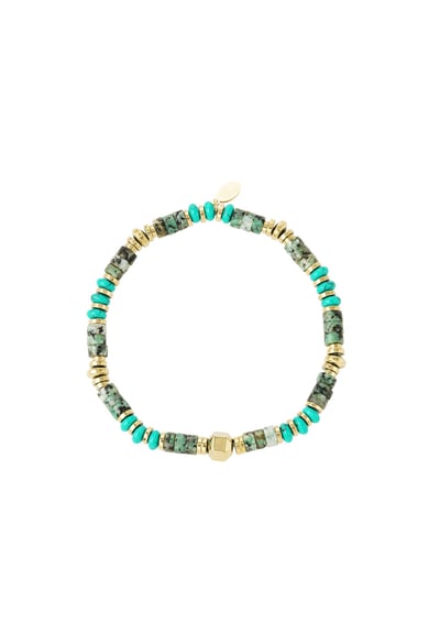 bracelet cheerful beads - natural stones collection white  h5 