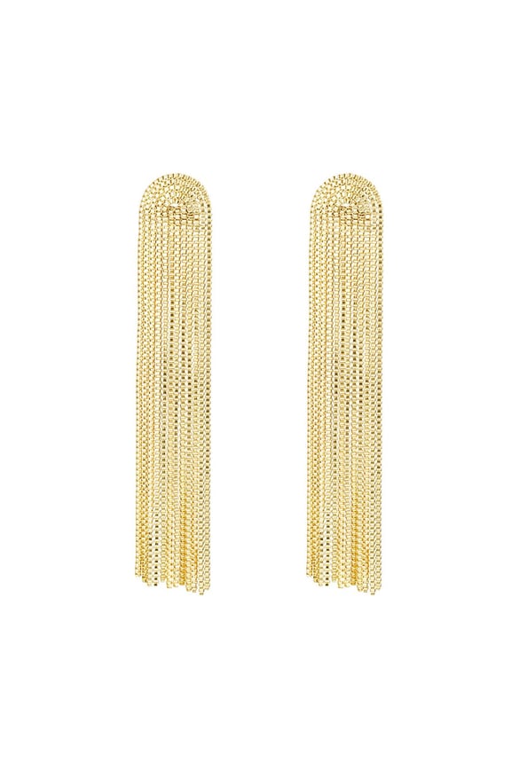 Statement oorbellen feestelijk Goud kleur Stainless Steel 2