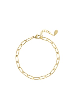 Link bracelet basic Gold Color Stainless Steel h5 