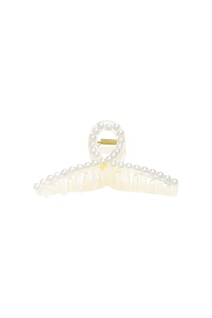 Hair clip Amy White plastic h5 