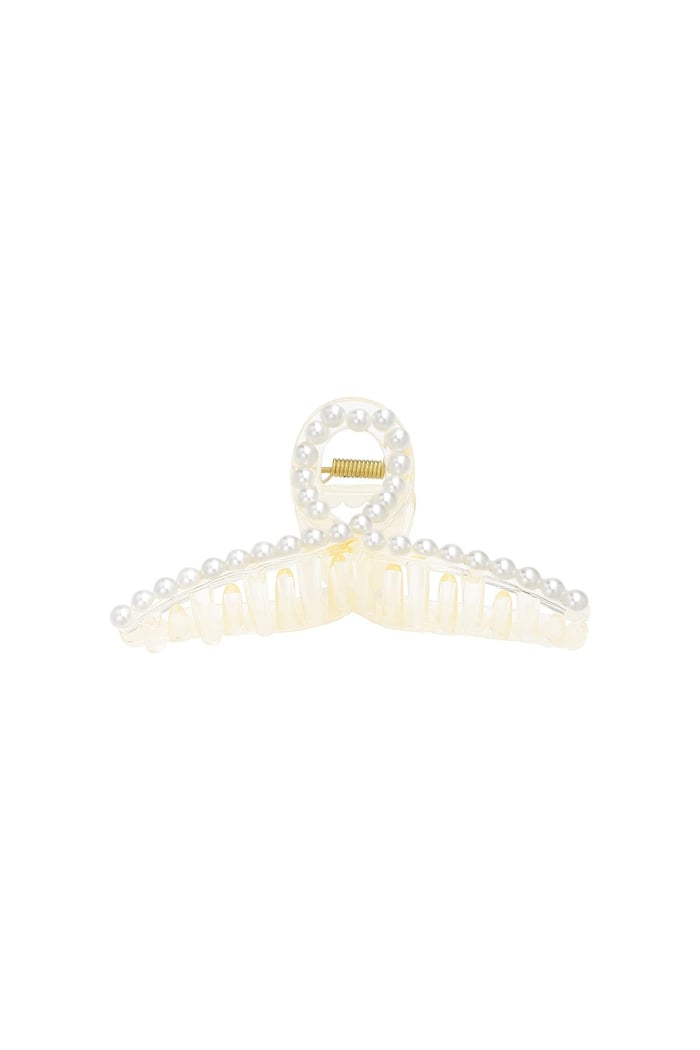 Hair clip Amy White plastic 