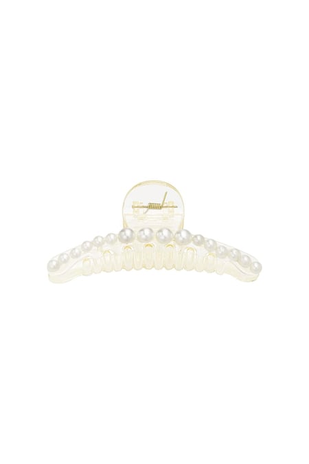 Hairclip Gemma White Plastic 2