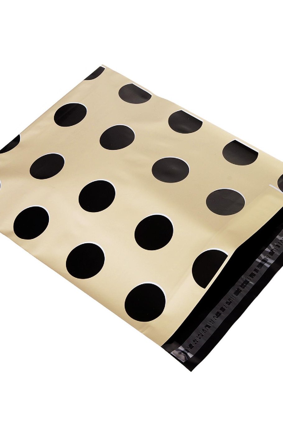 Versandtasche aus Plastik Schwarz &amp; Beige Kunststoff Bild2