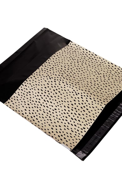 Plastic verzendzak met dierenprint Beige h5 Afbeelding2