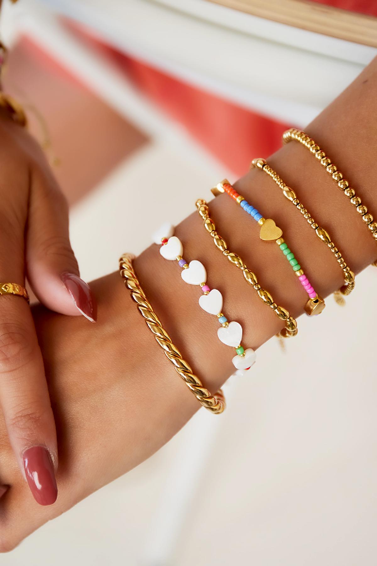 Rainbow hearts bracelet - Rainbow collection Multi Stainless Steel h5Picture2