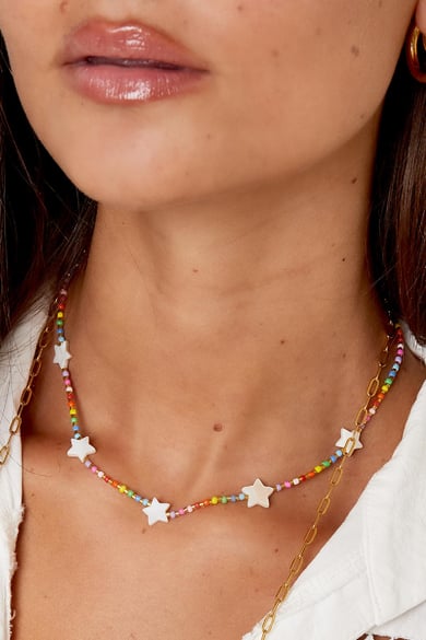 Collier étoiles arc-en-ciel - Collection arc-en-ciel Multicouleur Acier inoxydable h5 Image3