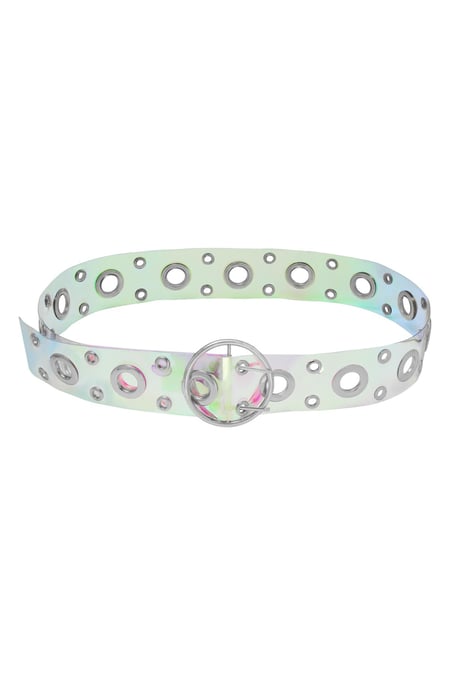 Belt Transparent Silver Color PU 2