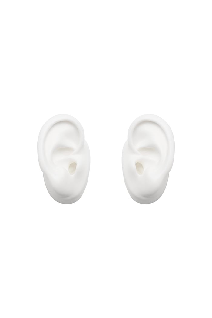 Display Ear Set White Plastic 