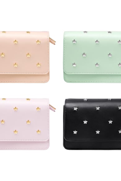 PU tas met ster studs en kettingriem  Groen h5 Afbeelding4