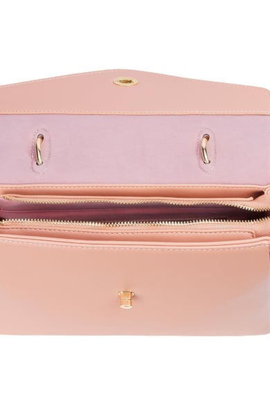 PU Kunstledertasche mit Griff und Schultergurt und Metalldetails Rosa Polyurethan h5 Bild9