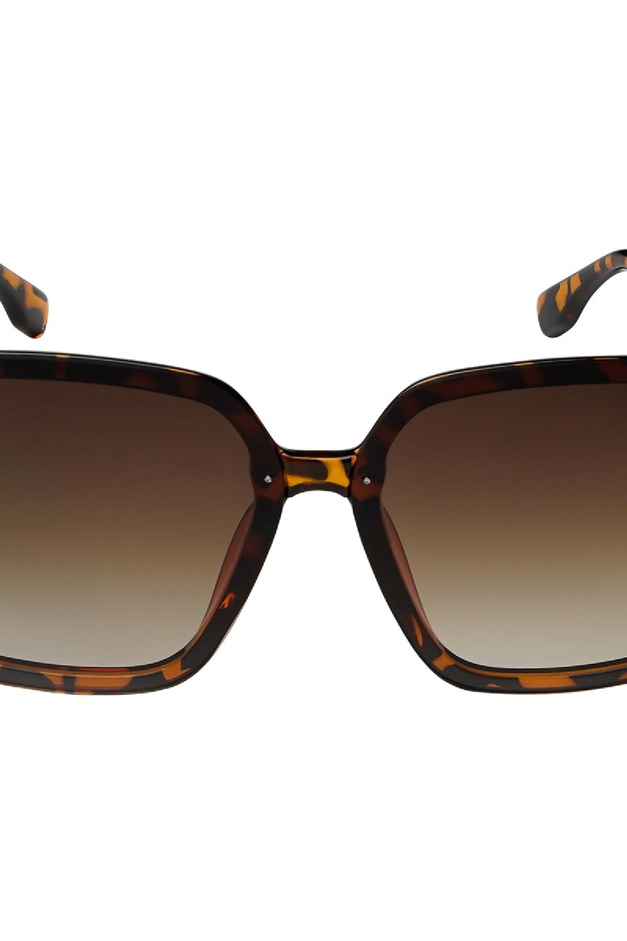 Lunettes de soleil de forme carrée Marron Plastique One size Image3