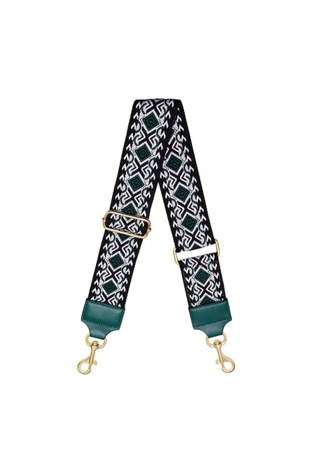 Bagstrap aztec pattern Green Polyester