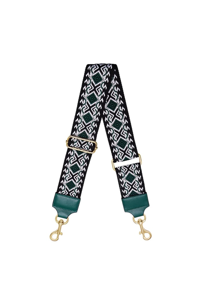 Bagstrap aztec pattern Green Polyester 