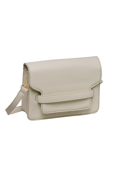 Square PU leather shoulder bag with buckle closure h5