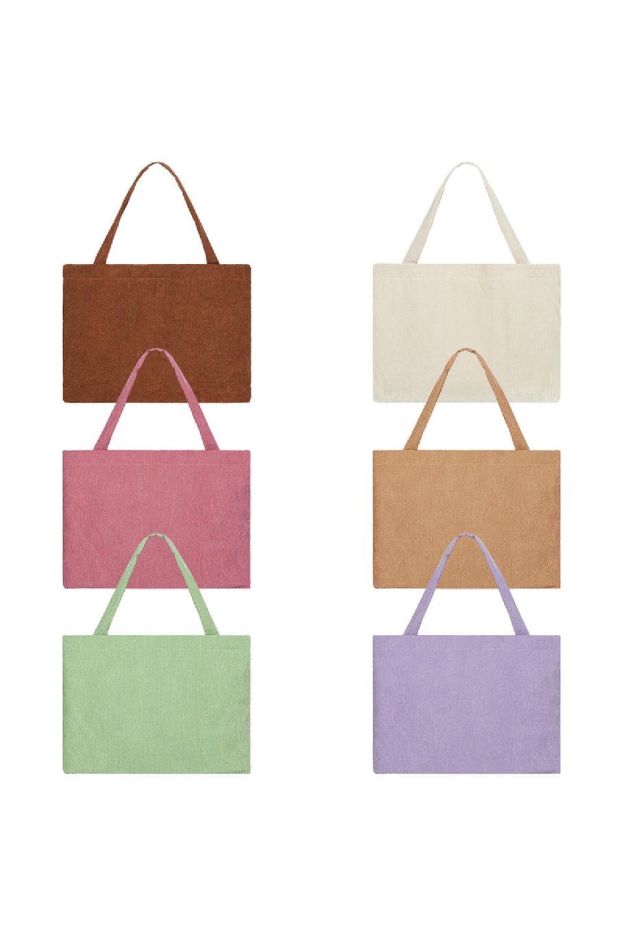 Sac cabas en tissu côtelé Camel Polyester Image5