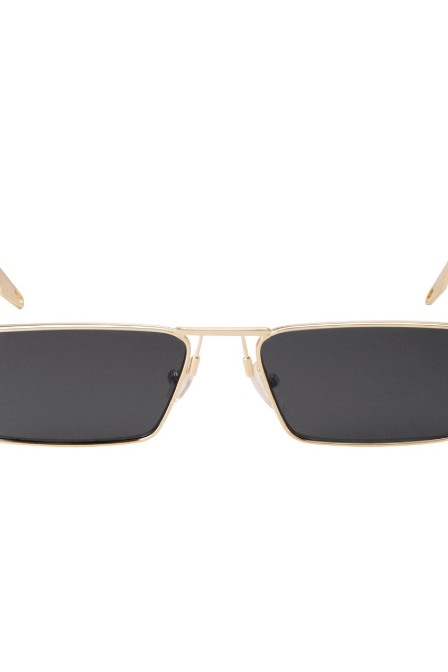 Retro-Vibes mit eckiger Sonnenbrille Grau & Goldfarbe Metall One size h5Bild4